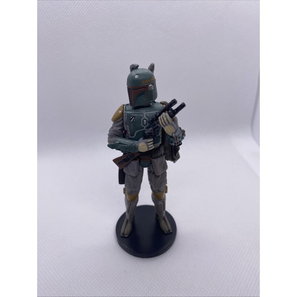Star Wars Boba Fett Action Figure Disney Store PVC Collectible Display Stand